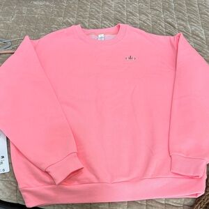 Alo Pink Crewneck Sweater